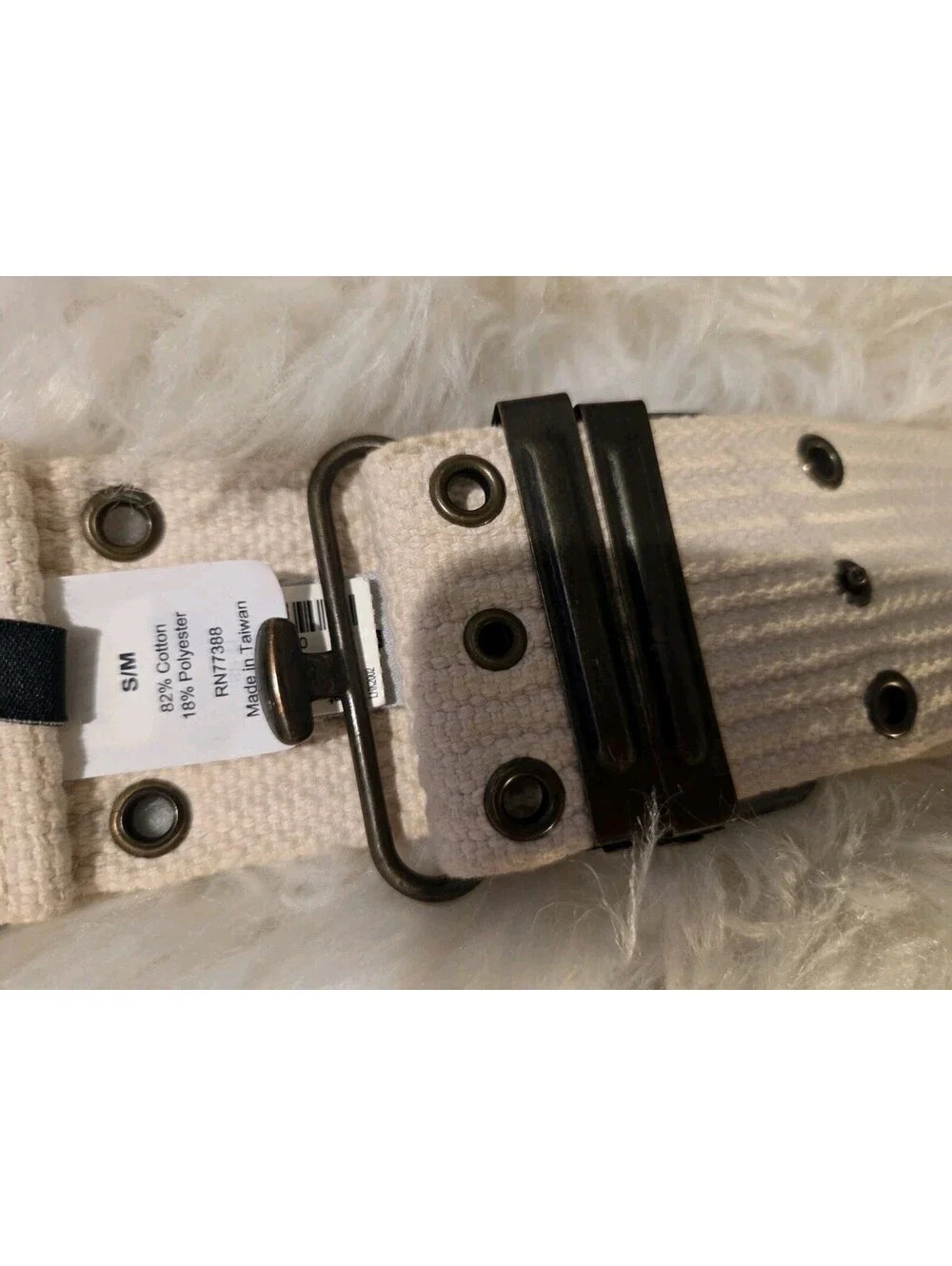 J.Crew J Crew Small Medium Beige Pistol Style Fabric Belt - Picture 6 of 7